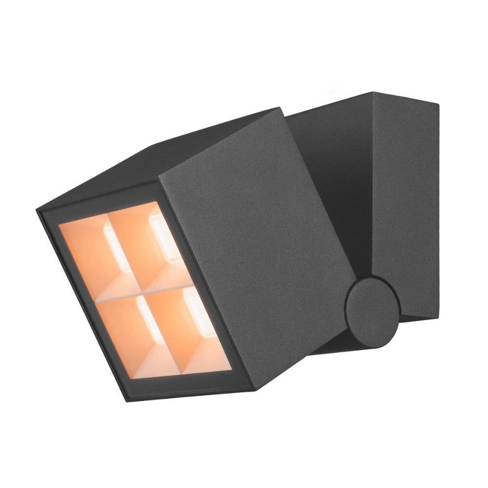 LED Wand- und Deckenleuchte S-Cube in Anthrazit 4x 3,75W 1000lm IP65