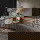 RINGO-Living Barhocker Aki aus Boucle in sandfarbig 960x460x400mm 2er Set