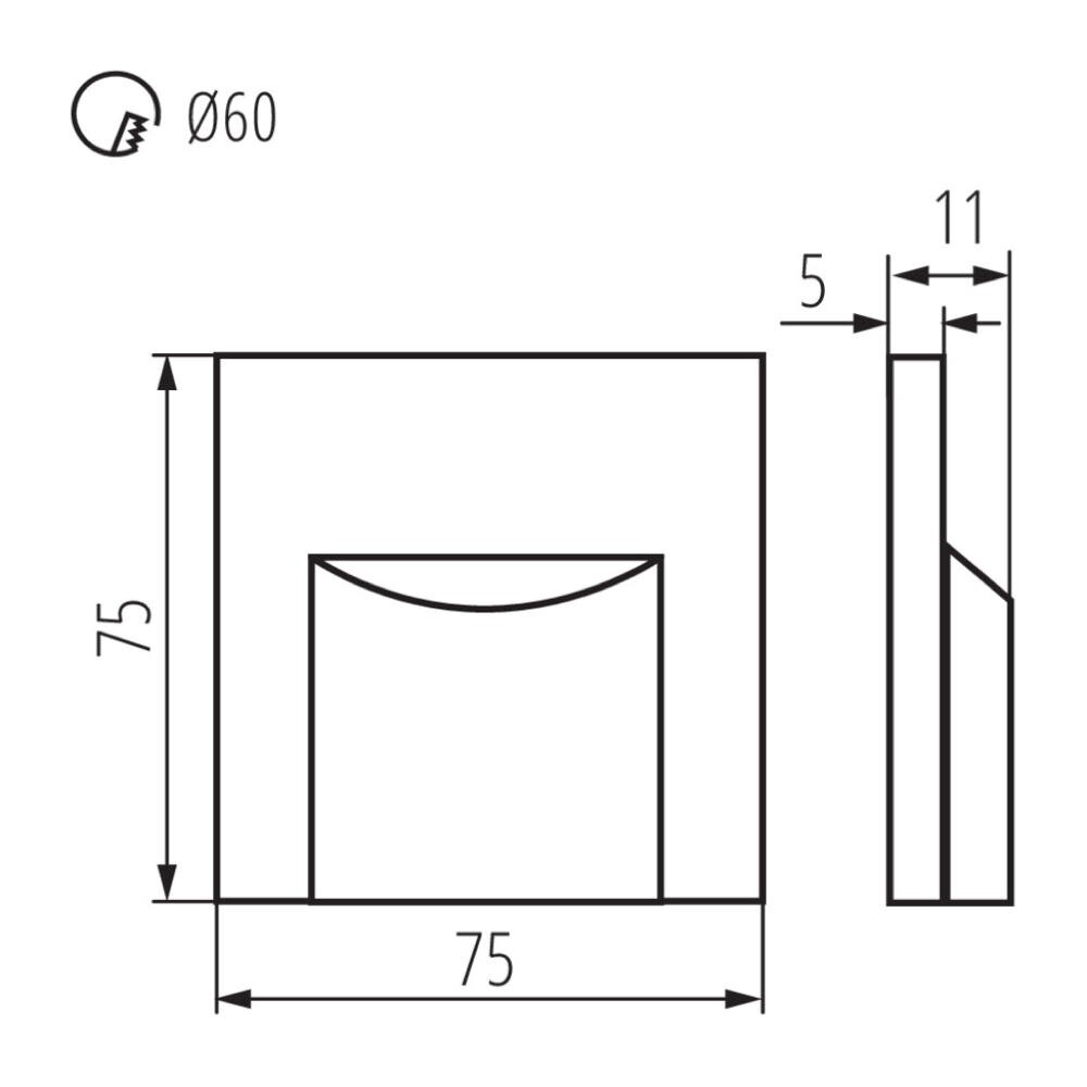 LED Wandeinbauleuchte Erinus in Weiß 0,8W 15lm günstig online kaufen