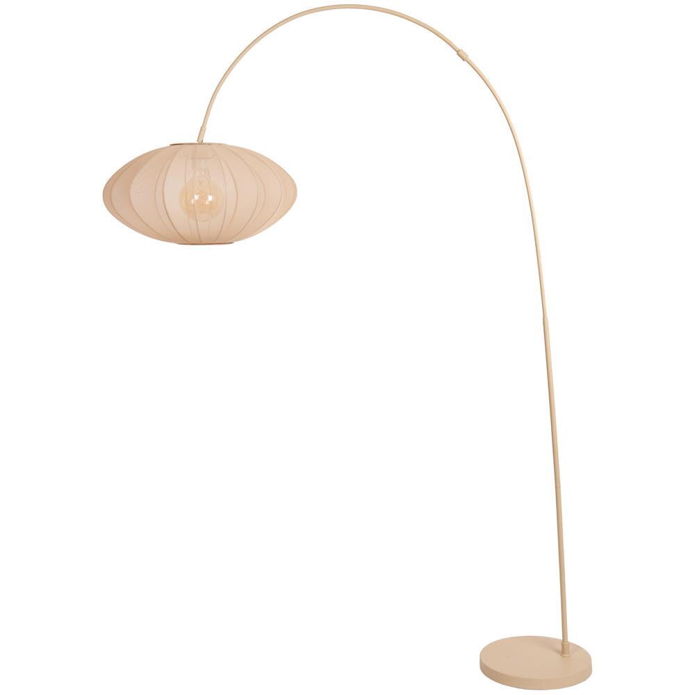 Bogenleuchte Corina, beige, E27, 192 cm, Kunststoff günstig online kaufen