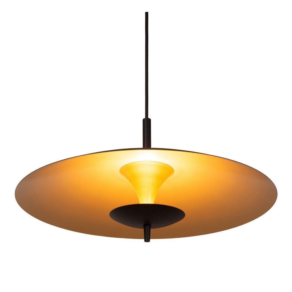 LED Pendelleuchte Vulcan in Schwarz und Messing 9W 900lm günstig online kaufen