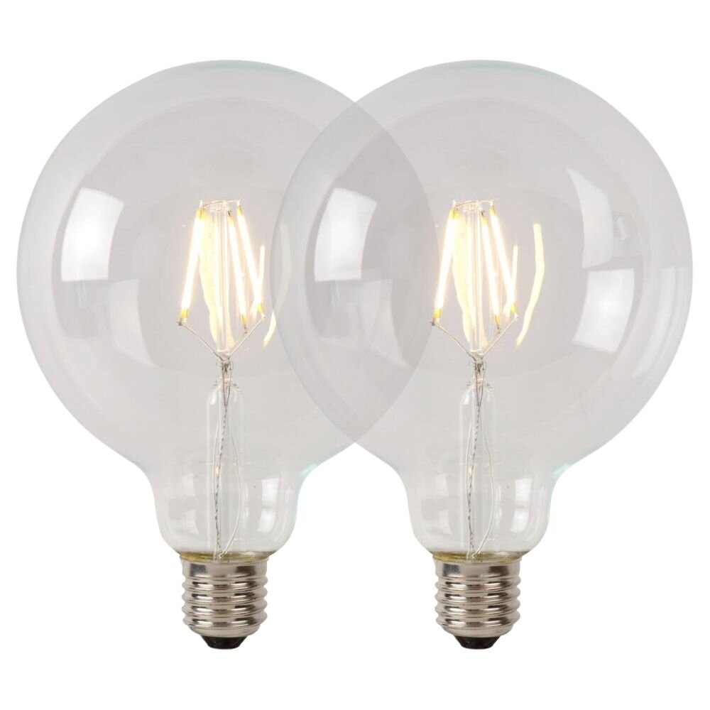 LED Leuchtmittel E27 Globe - G95 in Transparent 7W 1480lm Doppelpack günstig online kaufen