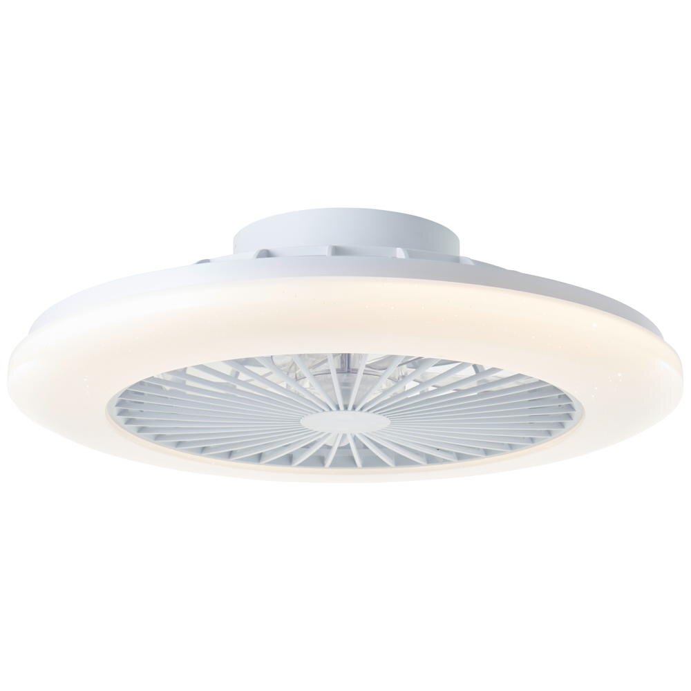 LED Deckenleuchte Salerno in Weiß 40W 4700lm mit Ventilator