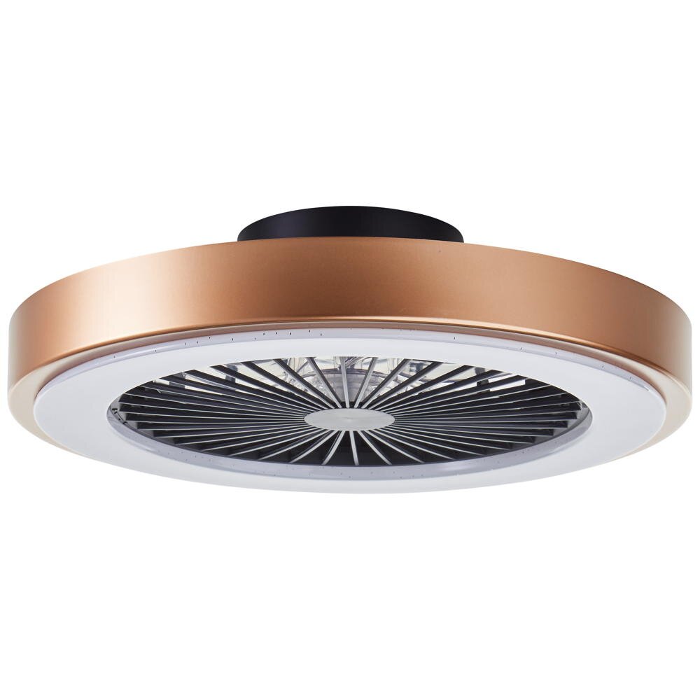 LED Deckenventilator Slimline in Gold und Schwarz 40W 4700lm günstig online kaufen