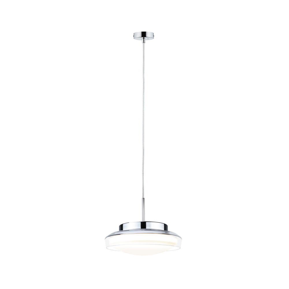 LED Pendelleuchte Luena in Transparent und Chrom 11,5W 600lm IP44