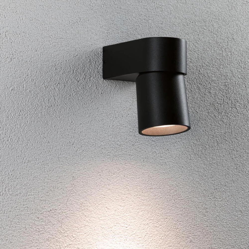 Paulmann Kimu Aussenwandleuchte, Wandleuchte außen, Aussendeckenleuchte Hauseingang Terrasse Balkon LED IP44 modern Anthrazit Aluminium 1-flammig