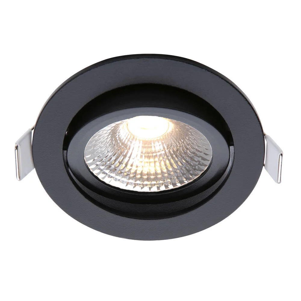 LED Einbaustrahler dim to warm rund in Schwarz 5W 450lm IP54 günstig online kaufen