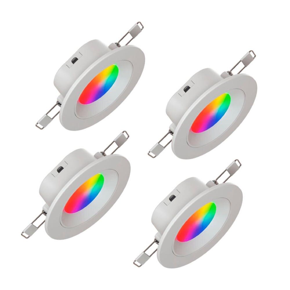 LED Nanoleaf Essentials Matter smarter Einbaustrahler RGBW in Weiß 4x 6W 18 günstig online kaufen