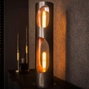 famlights | Stehleuchte Amira in Nickel und Schwarz E27