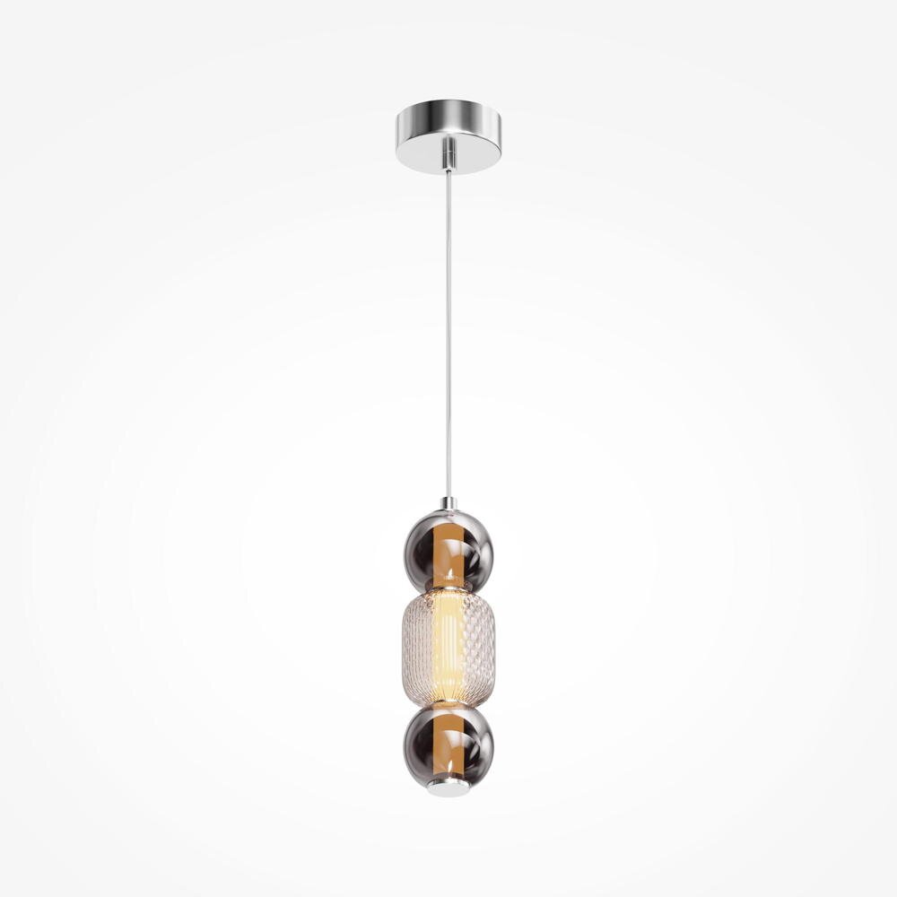 LED Pendelleuchte Drop in Chrom und Transparent 16W 2000lm