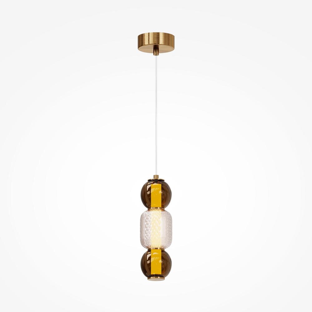 LED Pendelleuchte Drop in Gold und Transparent 16W 2000lm