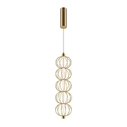LED Pendelleuchte Golden Cage in Gold und Weiß 17W...