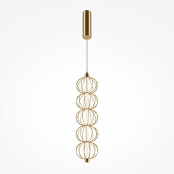 LED Pendelleuchte Golden Cage in Gold und Weiß 17W...