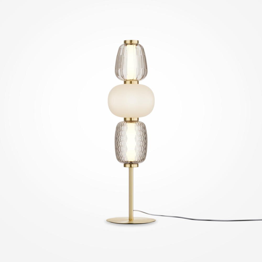 LED Tischleuchte Pattern in Gold und Transparent 28W 3800lm