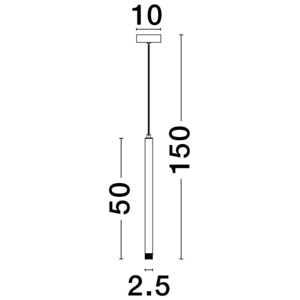 LED Pendelleuchte Trimle in Schwarz 3W 271lm500 mm günstig online kaufen