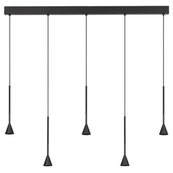 LED Pendelleuchte Net in Schwarz 5x 5,4W 1301lm