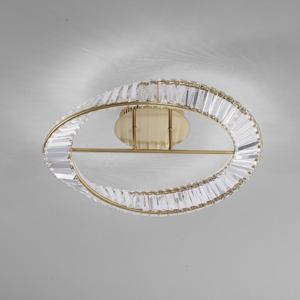 LED Deckenleuchte Aurelia in Gold und Transparent 35W 3728lm günstig online kaufen