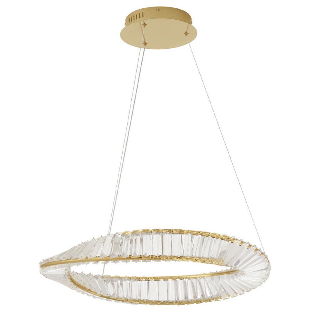 LED Pendelleuchte Aurelia in Gold und Transparent 36W 3180lm günstig online kaufen