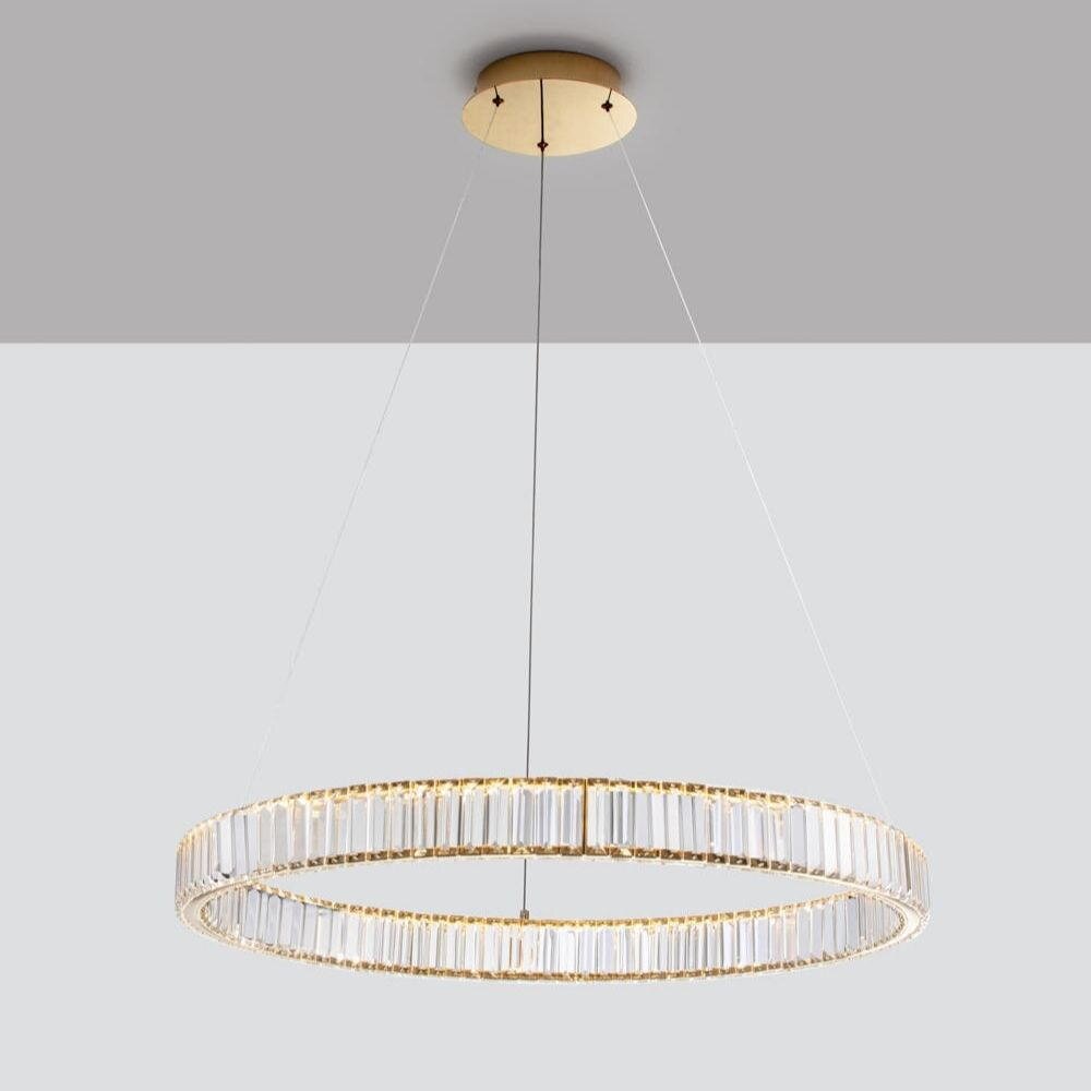 LED Pendelleuchte Aurelia in Gold und Transparent 47W 4895lm günstig online kaufen