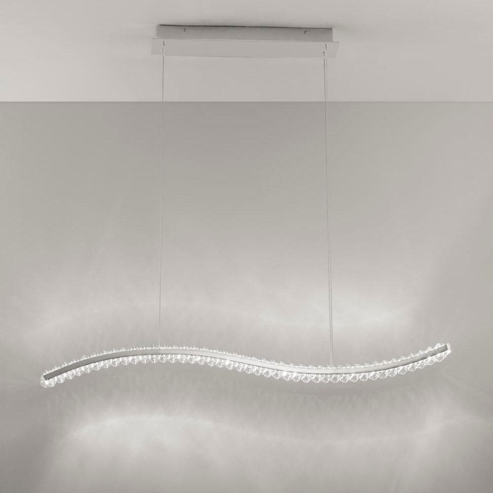 LED Pendelleuchte Aurelia in Chrom und Transparent 43W 3351lm günstig online kaufen