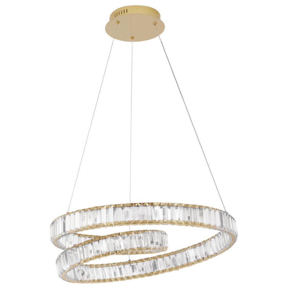 LED Pendelleuchte Conceto II in Gold und Transparent 50W 4070lm