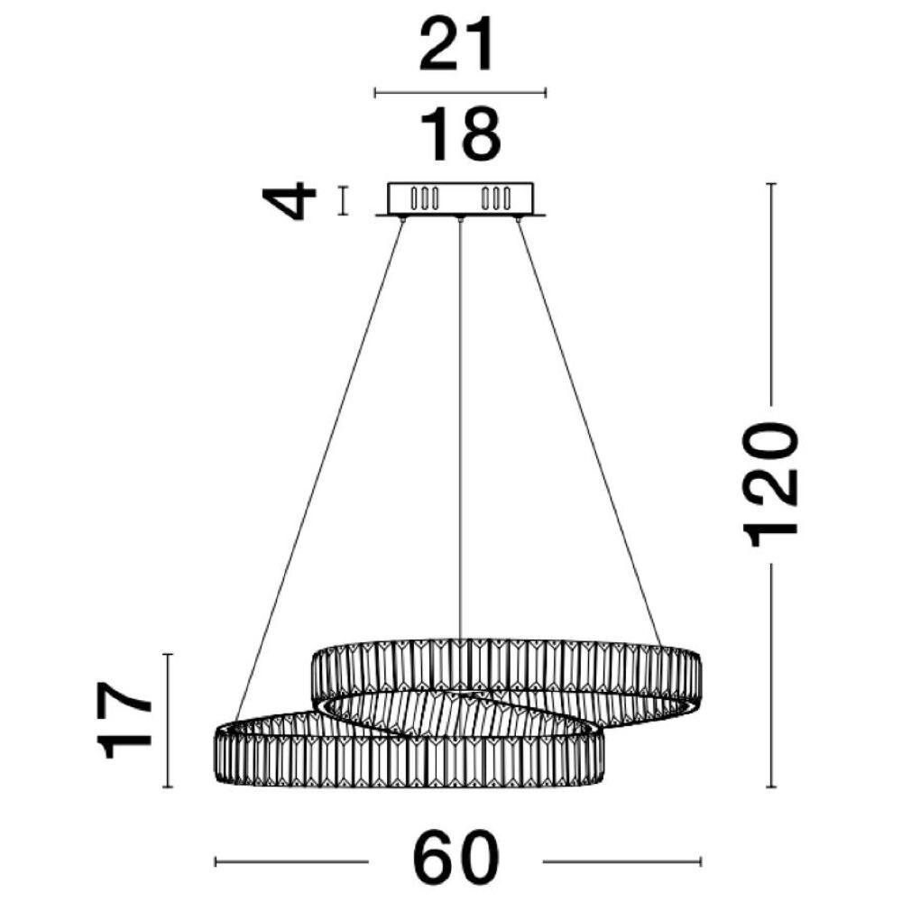 LED Pendelleuchte Conceto II in Gold und Transparent 50W 4070lm günstig online kaufen