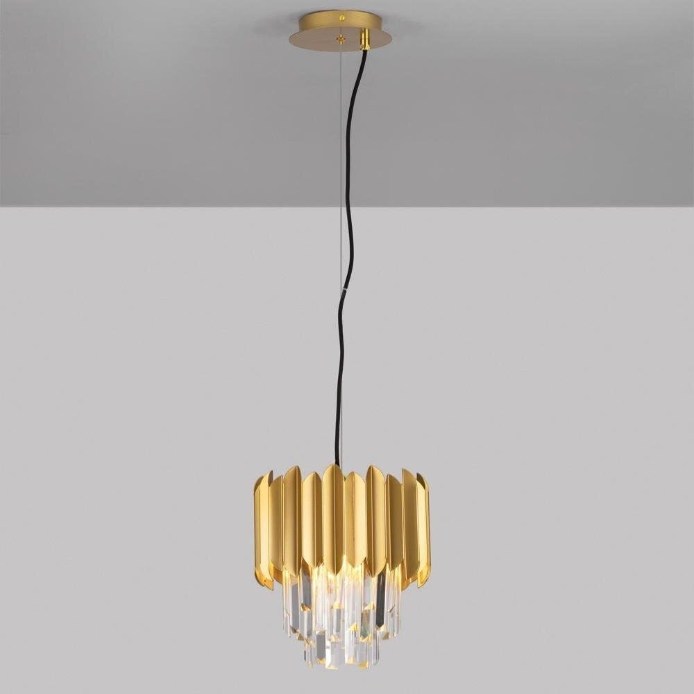 Pendelleuchte Magnolia in Gold und Transparent E14 250mm