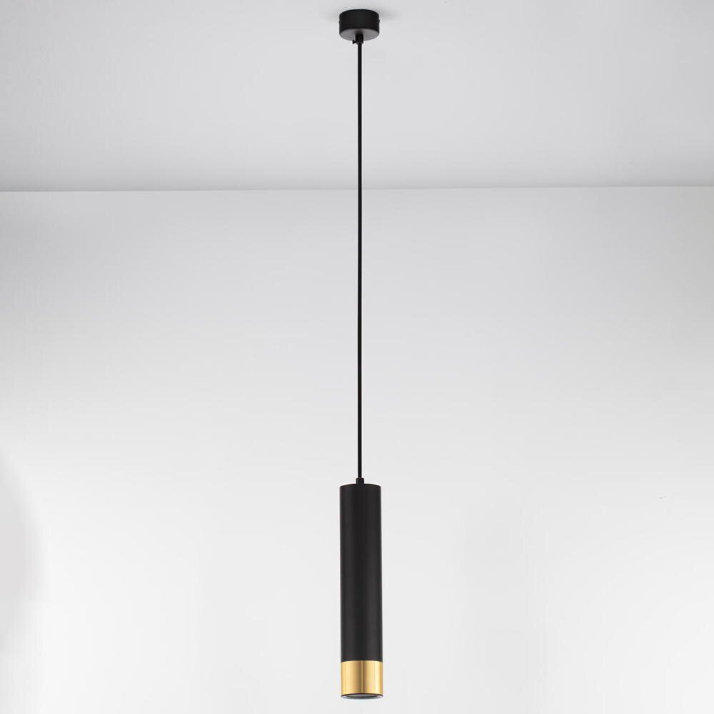 Pendelleuchte Picto in Schwarz und Gold GU10 300mm günstig online kaufen