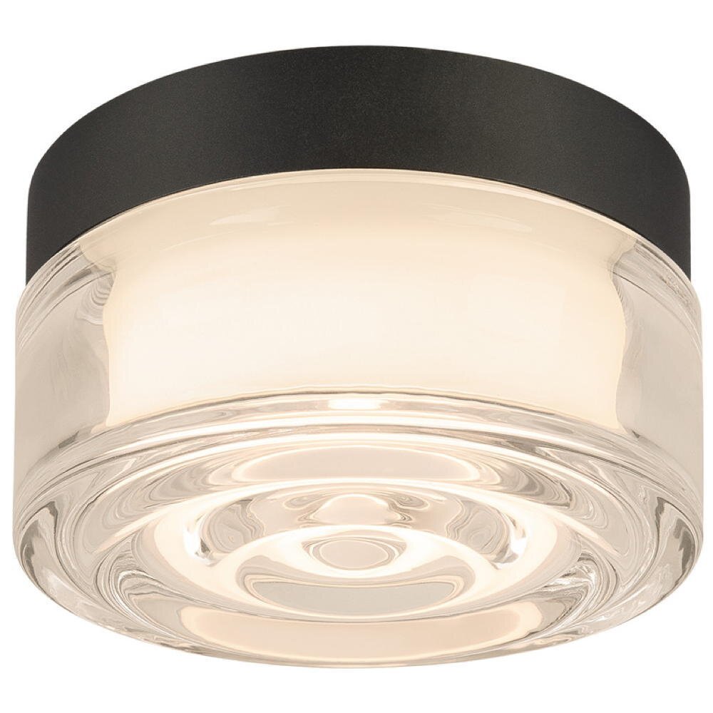 LED Wand- und Deckenleuchte Cyft Wave in Schwarz-matt und Transparent 6,5W 280lm IP65