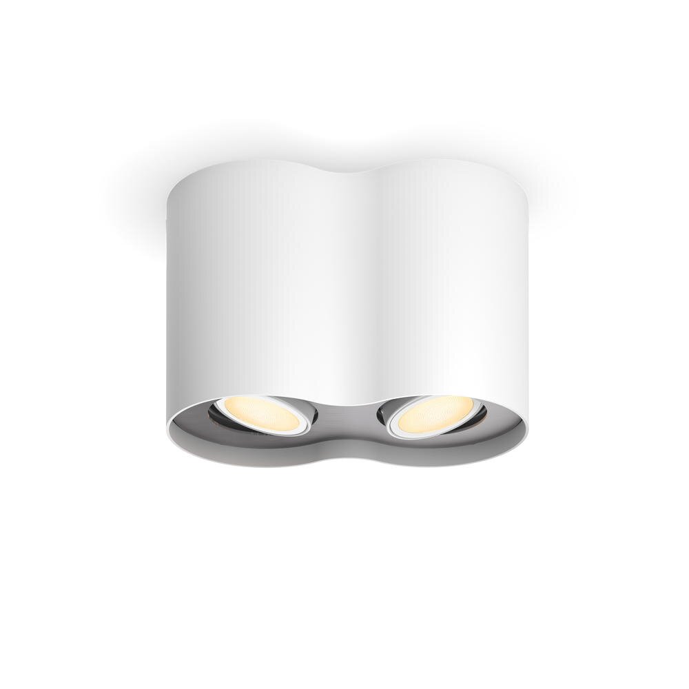 Philips Hue Bluetooth White Ambiance Deckenspot Pillar in Weiß 2x 4,2W 350l günstig online kaufen