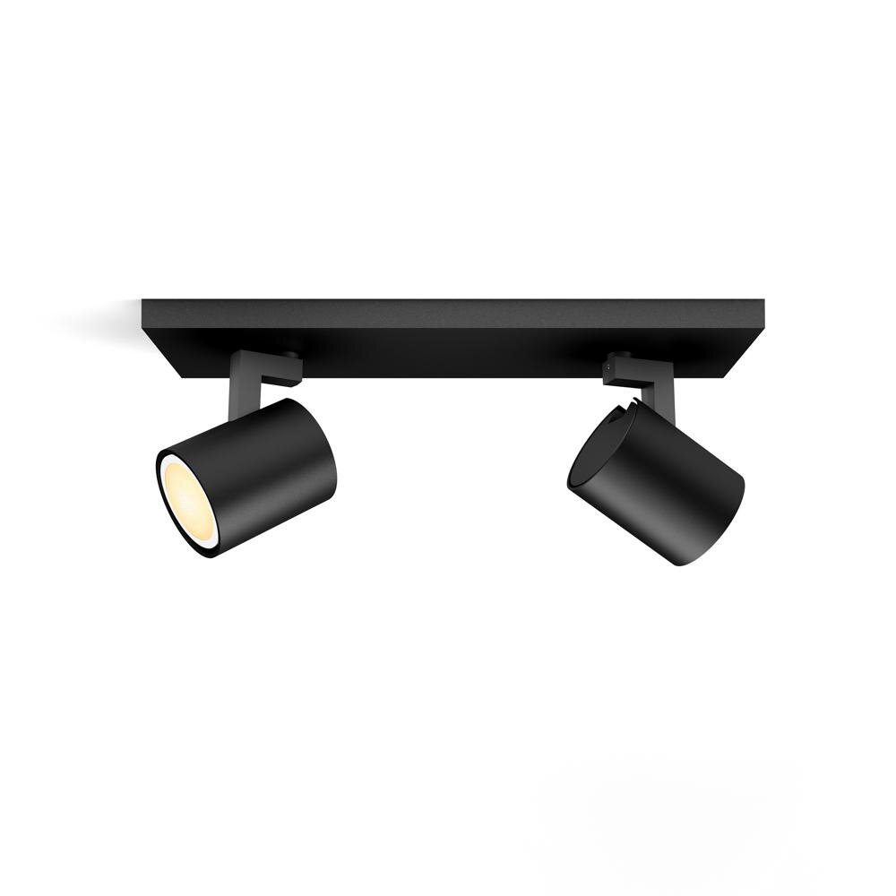 Philips Hue Bluetooth White Ambiance Deckenleuchte Runner in Schwarz 2x 4,2W 350lm GU10