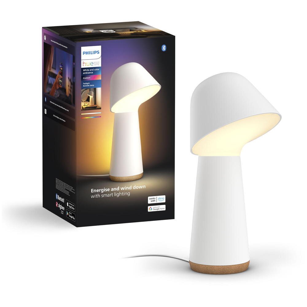 Philips Hue Bluetooth White & Color Ambiance Tischleuchte Twilight in Weiß und Natur 13,4W 1380lm