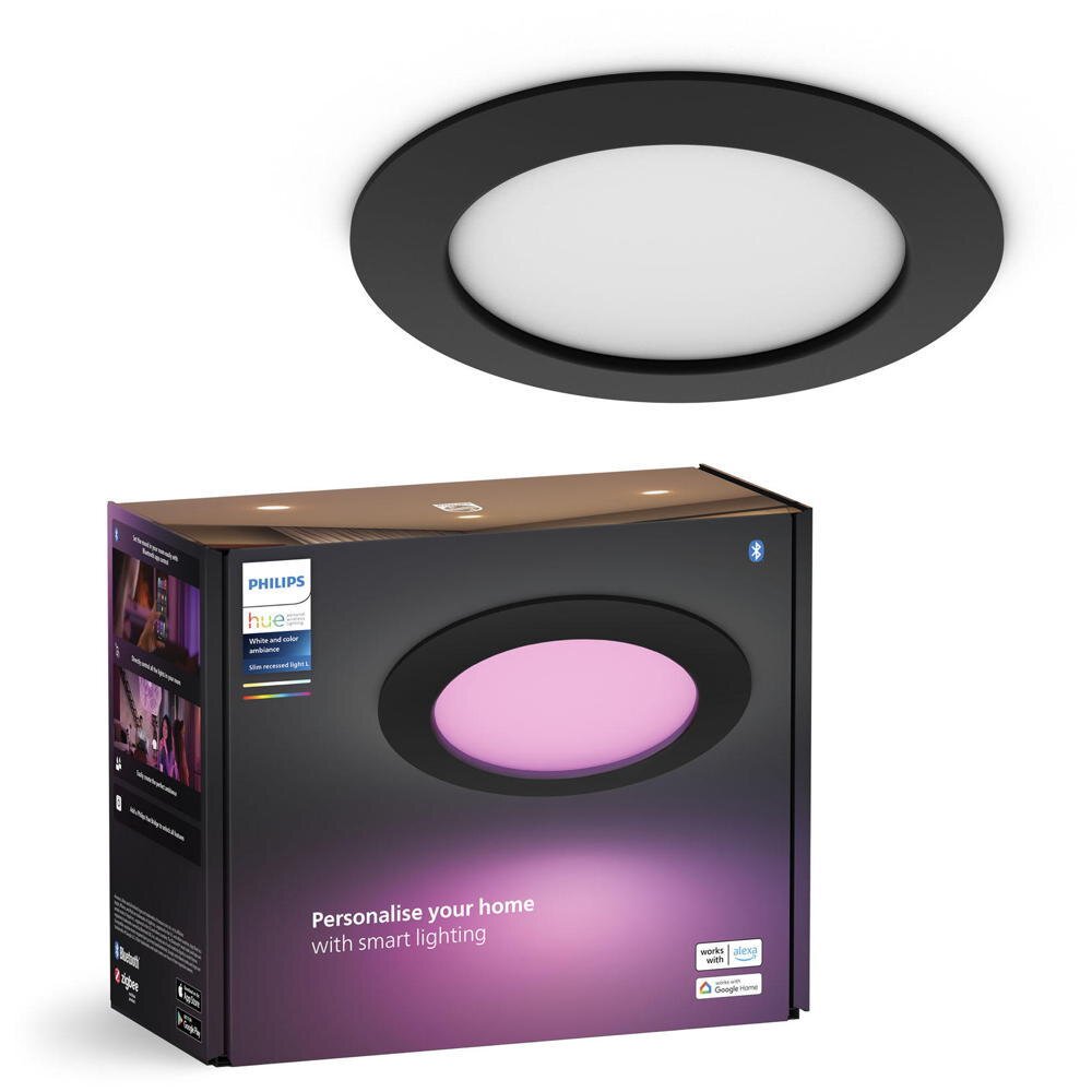 Philips Hue Bluetooth White & Color Ambiance Einbauspot Slim Recessed in Sc günstig online kaufen