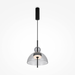 LED Pendelleuchte Bangkok in Schwarz-transparent und...