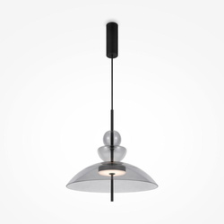 LED Pendelleuchte Bangkok in Schwarz-transparent und...