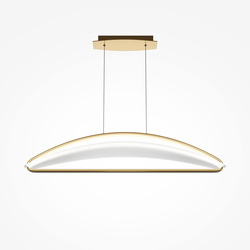 LED Pendelleuchte Breeze in Messing und Transparent
