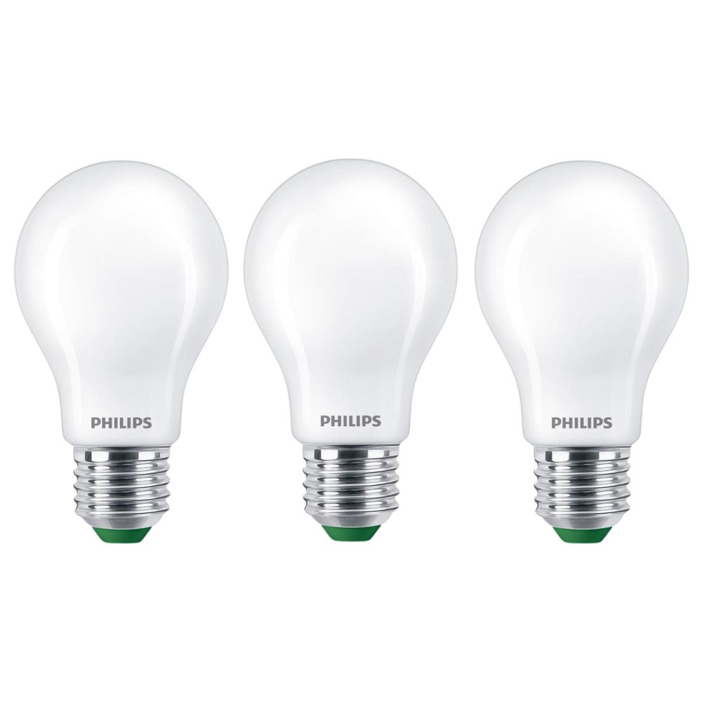 Philips LED Lampe E27 Birne A60 Ultra Efficient 4W 840lm 2700K Dreierpack s günstig online kaufen