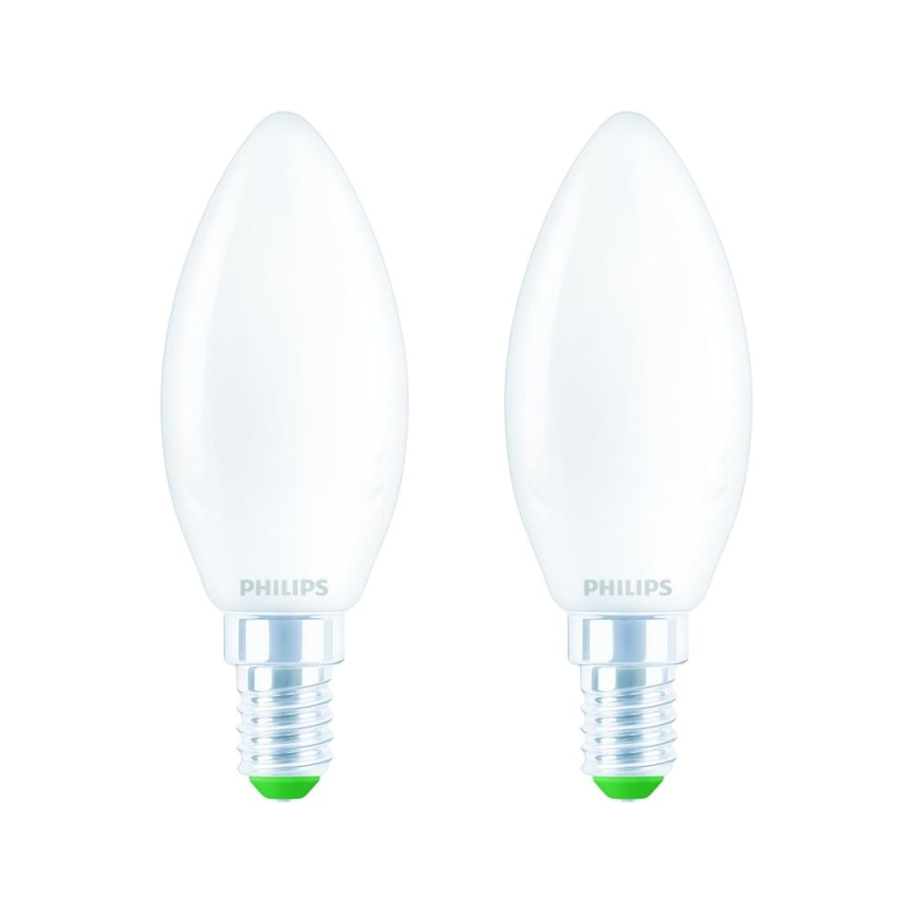 Philips LED Lampe E14 Kerze B35 Ultra Efficient 2,3W 485lm 2700K Doppelpack günstig online kaufen