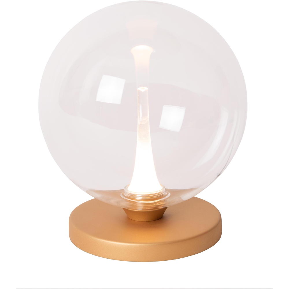 LED Tischleuchte Gisela in Transparent und Gold-matt 4W 277lm günstig online kaufen