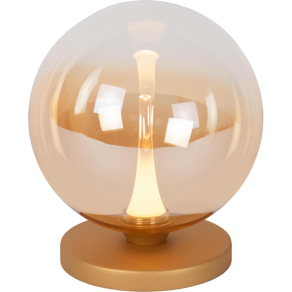 LED Tischleuchte Gisela in Gold-transparent und Gold-matt 4W 277lm günstig online kaufen