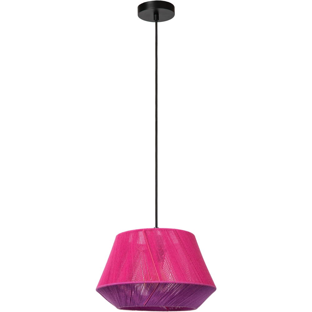 Hängeleuchte Jessica, rosa, 1-flammig, Ø 30 cm, Baumwolle günstig online kaufen