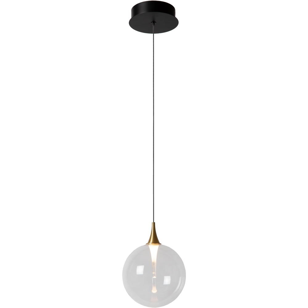 LED Pendelleuchte Gisela in Transparent-milchig und Schwarz-matt 5W 290lm