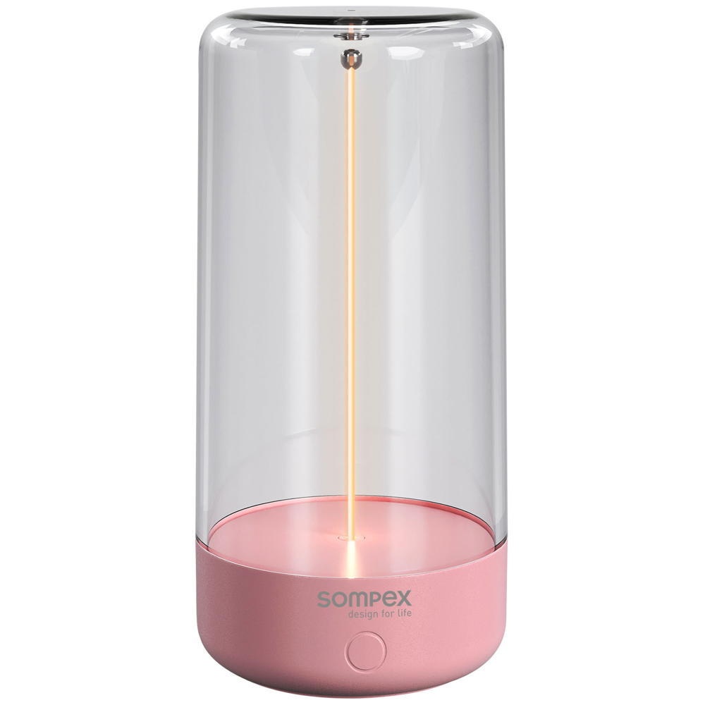 LED Akku Tischleuchte Pulse in Rosa und Transparent 0,5W 15lm IP54