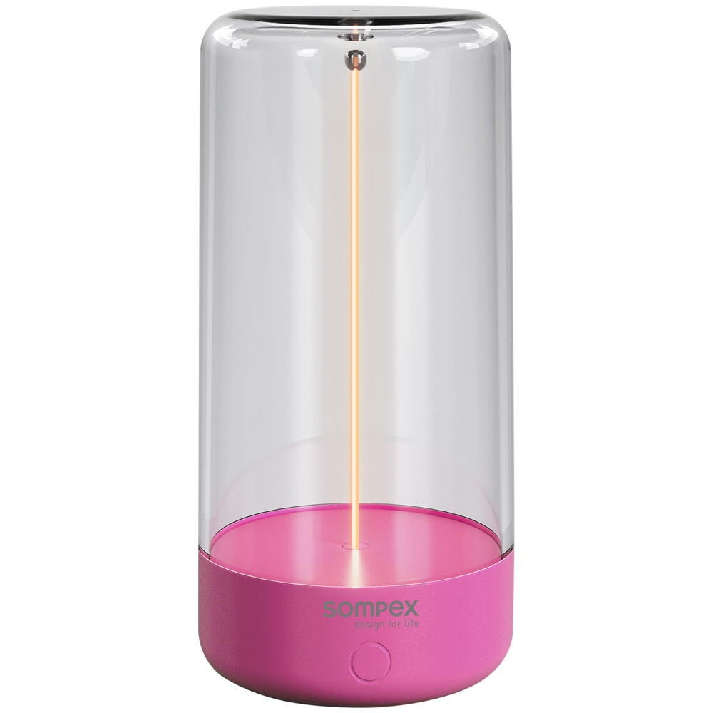 LED Akku Tischleuchte Pulse in Pink und Transparent 0,5W 15lm IP54