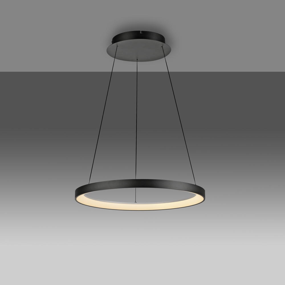 LED Pendelleuchte Hoop in Schwarz 42W 2000lm