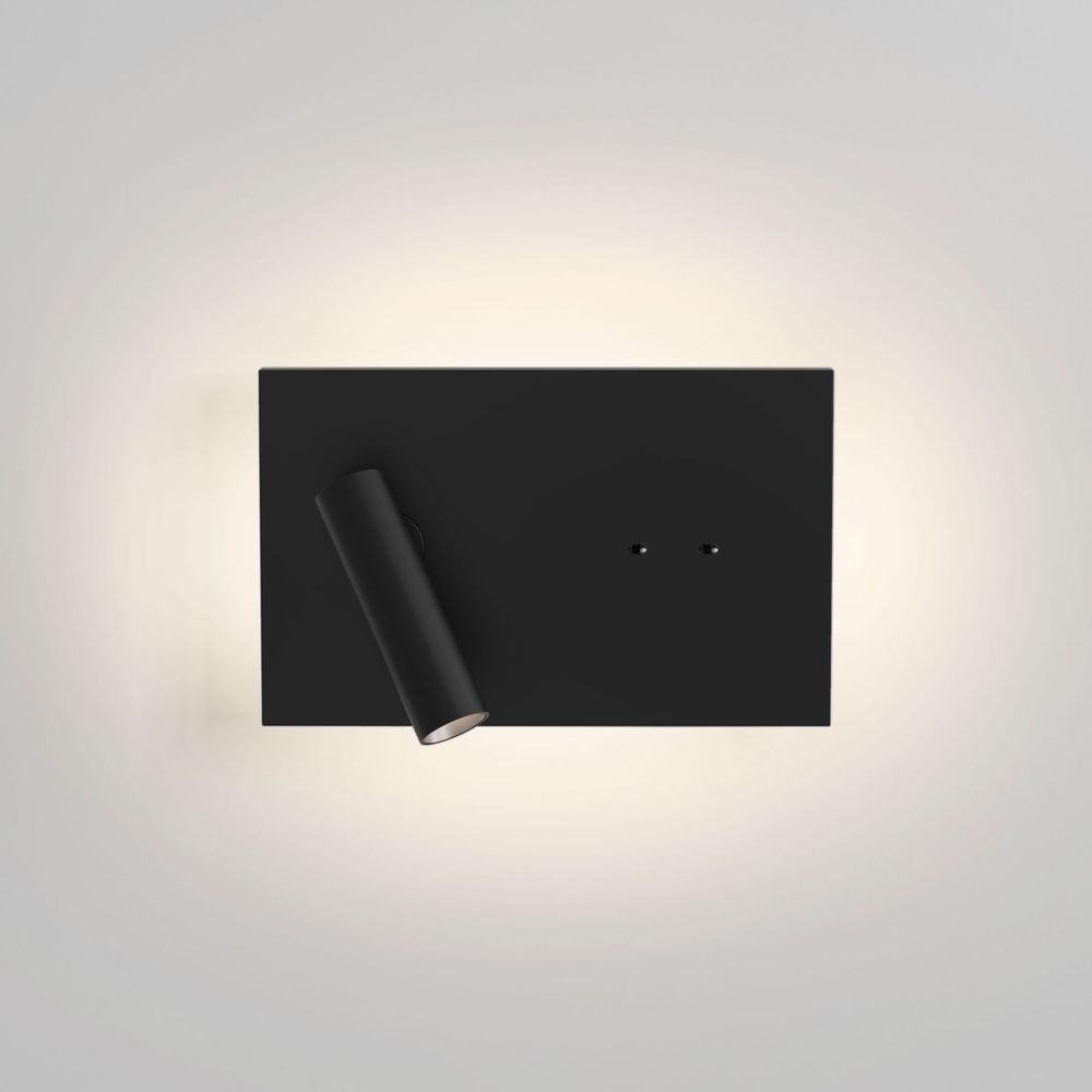 LED Wandleuchte Edge Reader Mini in Schwarz-Matt 9,3W 153lm