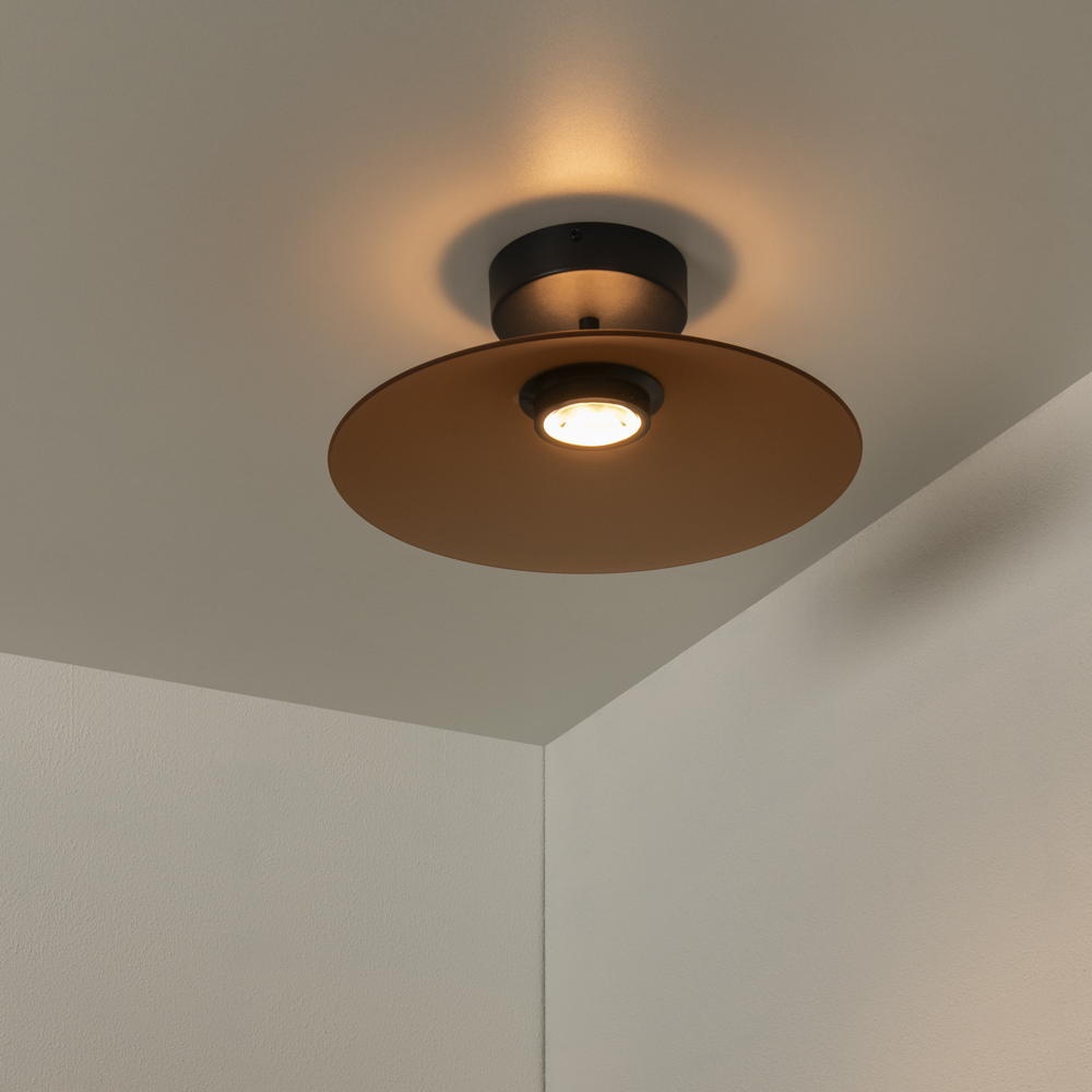 LED Deckenleuchte Menga in Amber und Schwarz 11W 360lm