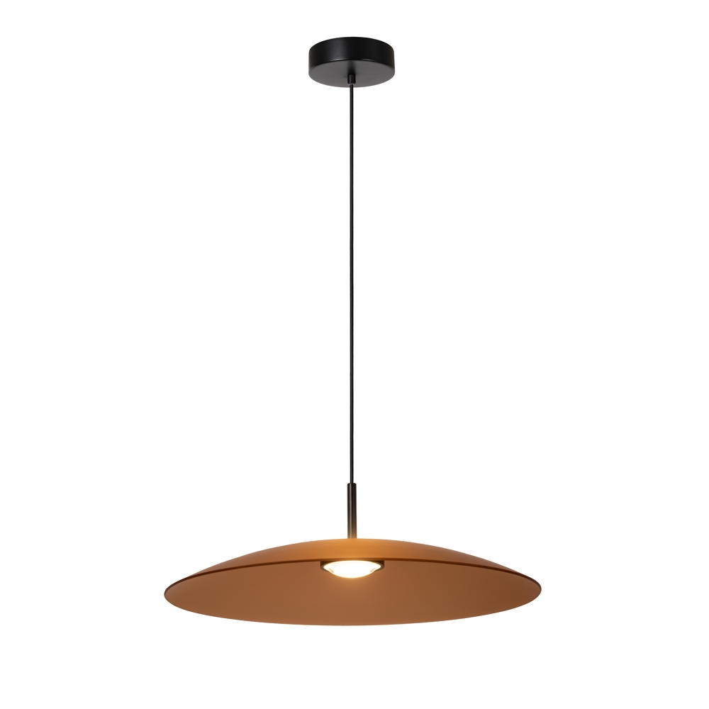 LED Pendelleuchte Menga in Amber und Schwarz 18,6W 500lm