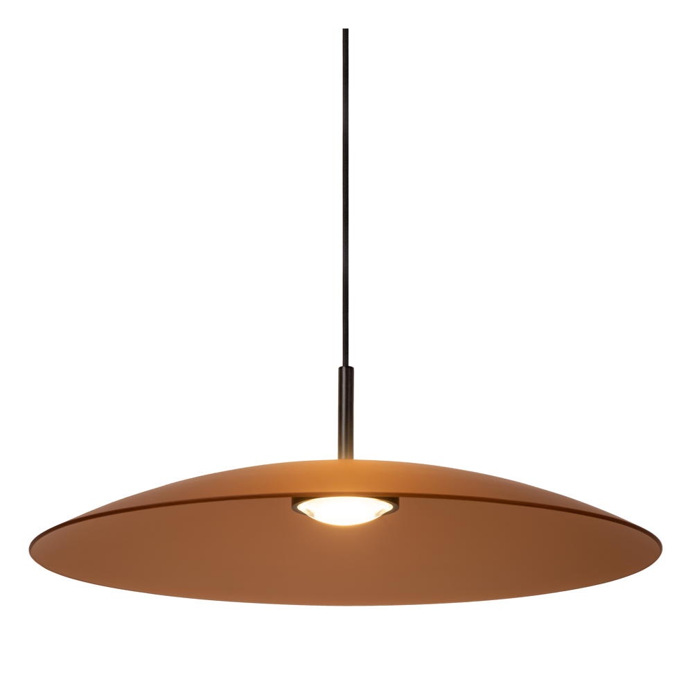 LED Pendelleuchte Menga in Amber und Schwarz 18,6W 500lm günstig online kaufen