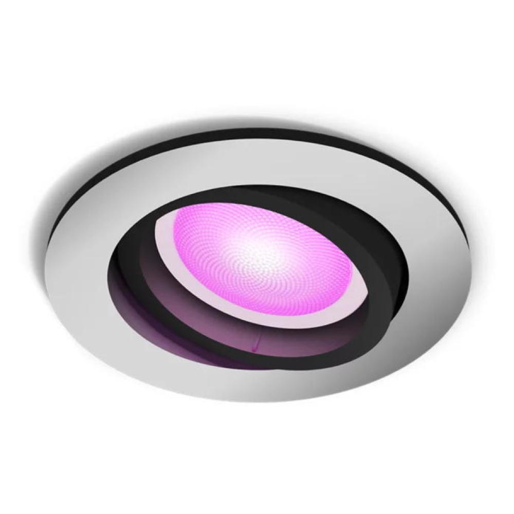 Philips Hue LED-Einbauspot Centura, aluminium Ø 9 cm CCT RGB günstig online kaufen